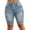 Blue, variant on 2025 Women's Jeans Women's Ripped Mid Denim Shorts Hem Stretch Jean Shorts Women Casual Pants