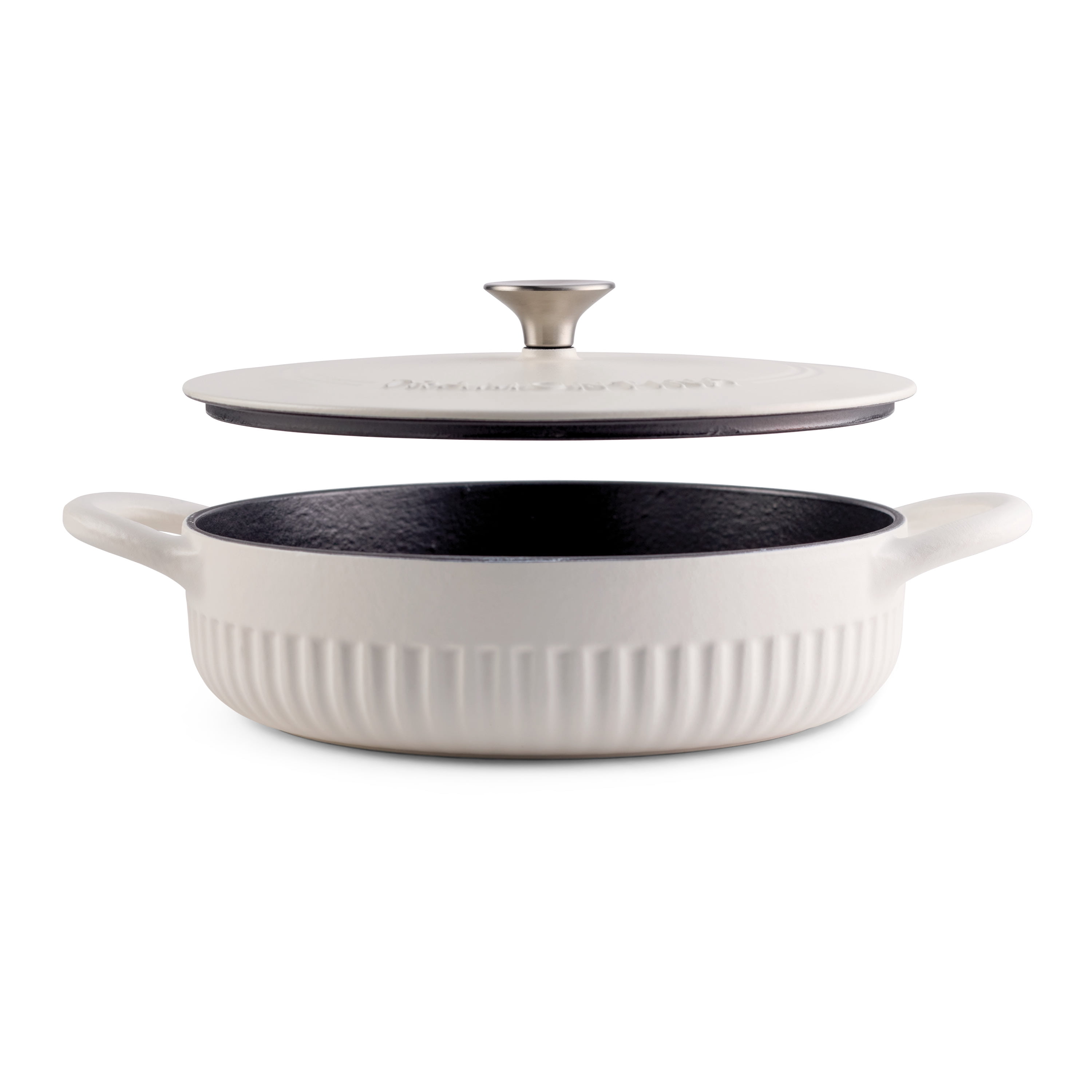 Tramontina Mesa 3.5 Qt Enameled Cast Iron Braiser White
