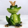 thumbnail image 4 of LAMIRO Frog with Crown Decorative Figurine Frog Statue Resin Animal Crafts Resin Animal Ornament, 4 of 7