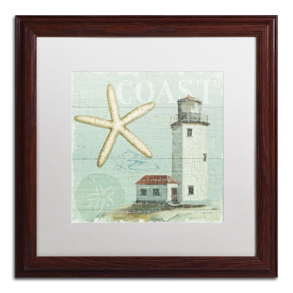 Trademark Fine Art "Beach House II" Canvas Art by Lisa Audit, White Matte, Wood Frame