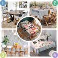 thumbnail image 5 of Pioneer Flower Floral Print Pattern Rectangle Tablecloth 60"x102", Waterproof Polyester Table Cloth, Wipeable Spillproof for Dining Camping Indoor Outdoor, 5 of 6