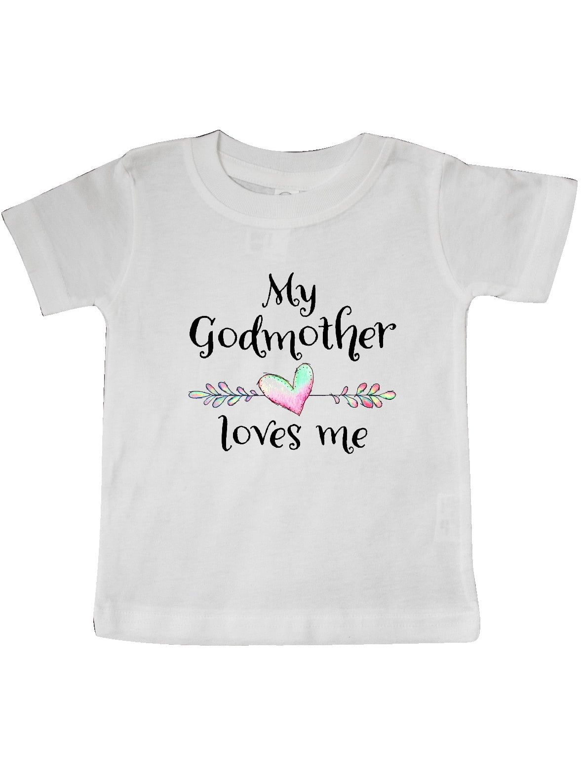 INKtastic My Godmother Loves Me Heart Godchild Baby TShirt