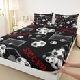 thumbnail image 4 of Erosebridal Boys Ball Games Bed Sheets,Soccer Sport Games Football Theme Kids King Sheets For Boys 4 Pieces, 4 of 6