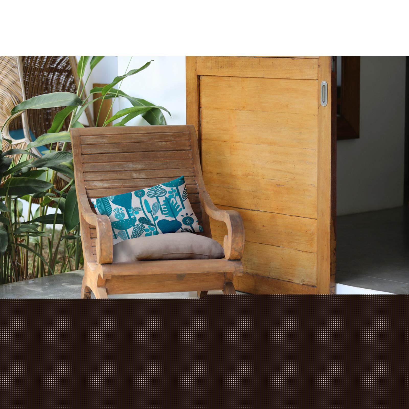 thumbnail image 4 of E by Design Flower Forest Indoor/Outdoor Lumbar Throw Pillow, 4 of 4