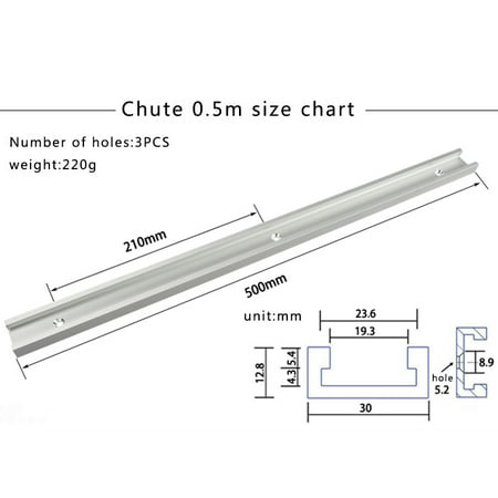 

huntermon Woodworking Chute T-slot Woodworking Limiter Miter for 300-800mm Miter Track Stop;Woodworking Chute T-slot Woodworking Limiter Miter for Miter Track Stop