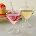 thumbnail image 6 of Cinvoph Cocktail Glasses Cups, Clear Glass Heart Shaped Cocktail Wine Glasses Novelty Champagne Cup, Bar Mixology, 6 of 6