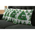 thumbnail image 5 of Ambesonne Christmas Throw Pillow Cover 4 Pack, Xmas Cartoon Funny, 20", Green Yellow White, 5 of 5