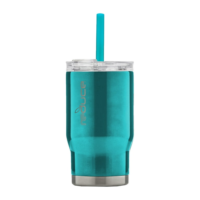 Reduce Coldee 14oz Stainless Steel Kids Tumbler with 3-in-1 Straw Lid, Teal