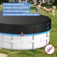 thumbnail image 6 of SHELTUSE Oval Pool Cover, 7X13 Ft Oxford Oval Pool Solar Cover Above Oval with Steel Rope Inflatable Pools Cover for Swimming Pool, Black, 6 of 8