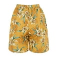 thumbnail image 5 of Lroveb Board Shorts for Women, Summer Casual Beach Shorts, Womens Shorts Comfy Elastic Waist Floral Print With 2 Pockets Khaki, 5 of 8
