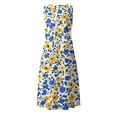 thumbnail image 6 of VBVC Women's Floral V-Neck Maxi Dress,Sleeveless Button Detail Flowy Dress For Women,Ladies Summer A-Line Beach Boho Sundress with Pockets,Yellow,S-5XL, 6 of 6