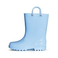 thumbnail image 3 of Kushyshoo Kids Rain Boots for Girls Boys Waterproof Rain Shoes with Easy On Handless Blue Solid Boots Size 12, 3 of 7