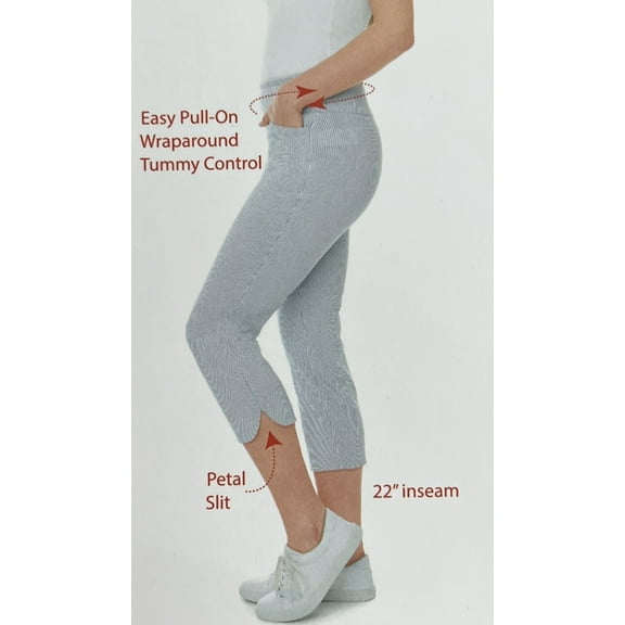 S.C. & CO Ladies 360 Tummy Control Pants (Pinstripe, 14)