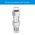 thumbnail image 1 of Installation Facile Rondelle à Pression en Acier Inoxydable Pivotante Standard Raccord NPT, 1 of 8