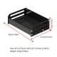 thumbnail image 3 of Estante de almacenamiento para baño montado en la pared Soporte decorativo para baño Organizador de ducha multiusos con pegamento que no deja Juegos de accesorios de baño Negro 20 centímetros Bewildely HA027036-02, 3 of 6