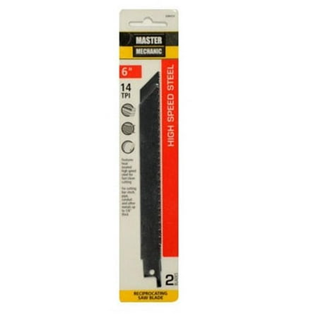 

Disston 698975 6 in. Master Mechanic Reciprocating Saw Blade 14 Tooth - Pack of 2