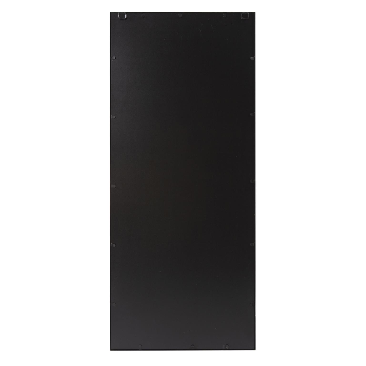 Tyler Dillon Rectangular Metal Framed Black Wall Mirror with Circular Overlays - 47"H x 21"W