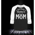 thumbnail image 2 of Shop4Ever Men's German Shepherd Dog Mom Raglan Baseball Shirt Small Black/White, 2 of 4
