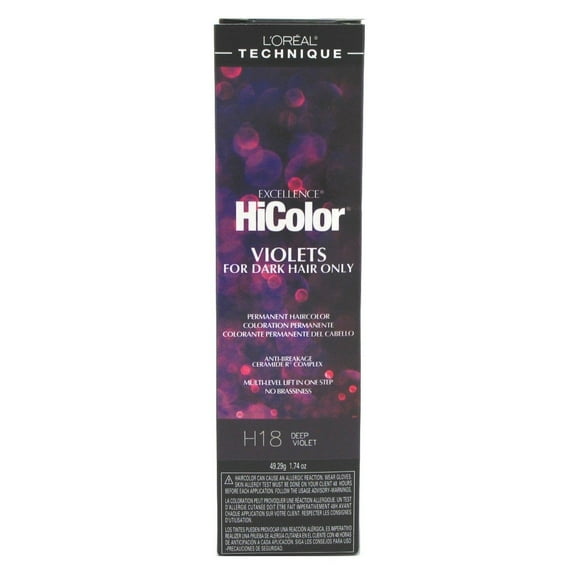 Loreal Excel Hicolor H18 Tube Deep Violet 1.74Oz (3 Pack)