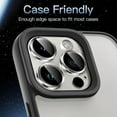 thumbnail image 7 of JETech Camera Lens Protector for iPhone 15 Pro 6.1-Inch and iPhone 15 Pro Max 6.7-Inch, 9H Tempered Glass Metal Individual Ring Cover, HD Clear, 3-Pack (White), 7 of 7