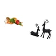 thumbnail image 5 of CarpNettore Resin Joseph Jesus Statue And Black Deer Reindeer Figurine Decorative Desk Display Sleeping Joseph Sculpture Tabletop Shelf Office Car Animal Sculptur, 5 of 8