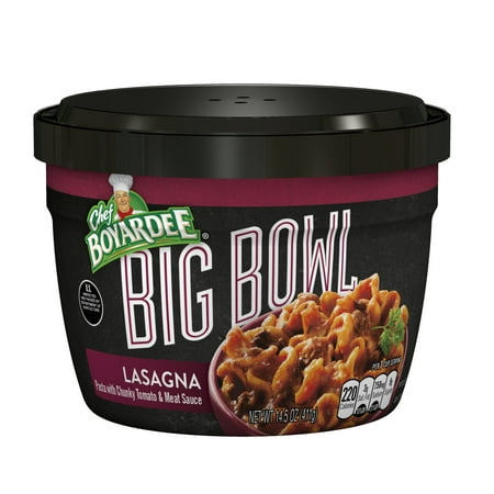 (3 Pack) Chef Boyardee Pasta w/Chunky Tomato & Meat Sauce Big Size Bowl Lasagna, 14.5 (Best Frozen Lasagna Family Size)