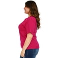 thumbnail image 2 of Playera básica Roman Fashion/Tallas Extras, 314 (Fiusha) fucsia 42 Roman Fashion BL-RF-314-FIUSHA, 2 of 6