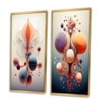 thumbnail image 3 of Designart "Cosmic Flux Abstract Multiverse Metamorphosis I" Abstract Shapes Framed Wall Art Set Of 2 - Transitional Orange Framed Canvas Set For Living Room Decor, 3 of 6