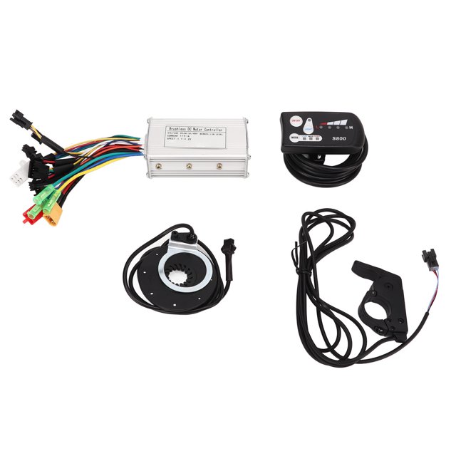 Electric Bike Motor Controller Kit, Sine Wave 3 Mode Self Learning Electric Motor Controller Waterproof Meter 24V 36V 48V Sturdy For DIY