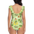thumbnail image 5 of Xecao Cute Dinosaurs Cartoon print Ruffle One-Piece Swimsuit for Women,for the Beach or Pool, 5 of 8