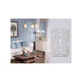 thumbnail image 4 of 2 Pcs Outlet Covers Shiny Silver Rhinestones Wall Plate 1 Gang Toggle Light Switch Cover Decorative Durable Switch Covers, 4 of 4
