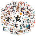 thumbnail image 5 of cartoon Monkey Stickers Stickers, Waterproof Monkey Stickers Sticker for Water Bottle Laptop Phone Cases Planner Skateboard Luggage Helmet Party Favor Decor, Ideal for Adults Teens Teacher Rewards, 5 of 9