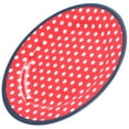 thumbnail image 3 of Assiette à Salade, Petite Assiette Pratique de 9 Po Réutilisable pour Condiments, Bonbons, Collations pour Fruits, Desserts, Gâteaux et Salades, Pois Bleu Pâle, Grille Bleu Pâle, Pois Rouges, Grille Rouge, Foncé, 3 of 8