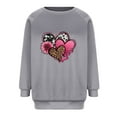 thumbnail image 3 of WXLWZYWL Trendy Sweatshirts For Women 2023 Women Casual Valentine'S Day Printing Long Sleeve Tops Hoodless Sweatshirts, 3 of 3