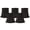 Black, variant on Set of 2 Off White Faux Silk Clip On Chandelier Lamp Shades, 3.5-inch by 5-inch by 4.75-inch