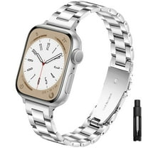 Dwitch Band Compatible with Apple Watch Bands 38mm 40mm 41mm for Women Men,Stainless Steel iWatch Band Strap for Apple Watch Band Series 9 8 7 6 5 4 3 2 1 SE,(Silver,38/40/41mm)