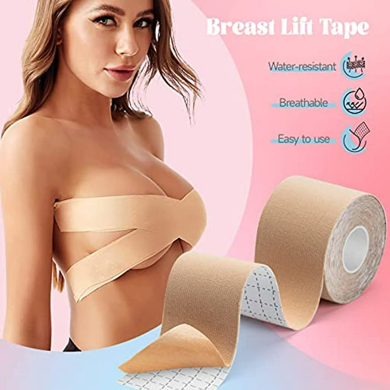 Agam Intima Boobtape for Breast Lift, Body Tape, Nipple Covers - Large  Breasts, AG Cup - 20 Double-Sided Clothing Tape