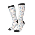 thumbnail image 2 of Daiia Sports Socks Tulips Flowers Printed Novelty Crew Socks for Men Women Knee High Socks Cotton Socks Soft & Breathable Support Unisex Socks, 2 of 9