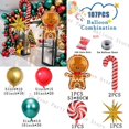 thumbnail image 3 of Kit de arco de globos navideños con guirnalda de globos rojos y verdes, hombre de jengibre 3D, globo de aluminio con estrella explosiva dorada para decoración de fiesta navideña, 3 of 4