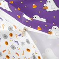 thumbnail image 4 of Homewish Cartoon Halloween Ghost Pumpkin Bedding,Candy Corn Print Duvet Cover Full,Purple Orange White,Halloween Reversible,3pcs,1 Duvet Cover and 2 Pillowcases, 4 of 6