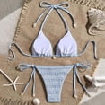 thumbnail image 5 of Fewfanhot Women's Bikini Swimsuits Halter Bikini 2 Piece Triangle Bikini Sets High Cut Bathing Suit Side Tie Swimsuits, 5 of 8