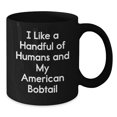 thumbnail image 2 of American Bobtail Cat Lovers Gifts Funny Quote Black Coffee Mug, Gifts from Men to Friends for Graduation, 2 of 4