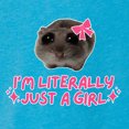 thumbnail image 6 of Wild Bobby I'm Literally Just a Girl Funny Deep Fried Brain Rot Hamster Meme Women Tri-Blend Racerback Tank Top, 6 of 6