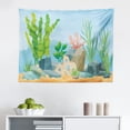 thumbnail image 1 of Natural Color Tapestry, Watercolor Art Painting of an Exotic Cactus Plant with Flowers Bloom, Fabric Wall Hanging Decor for Bedroom Living Room Dorm, 2 Sizes, Multicolor, by Ambesonne, 1 of 1