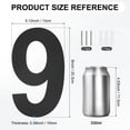 thumbnail image 3 of Uxcell 1-Pack Modern Floating House Numbers for Outside, 8 Inch Stainless Steel Matte Black Large Address Number [Digit 9], 3 of 7