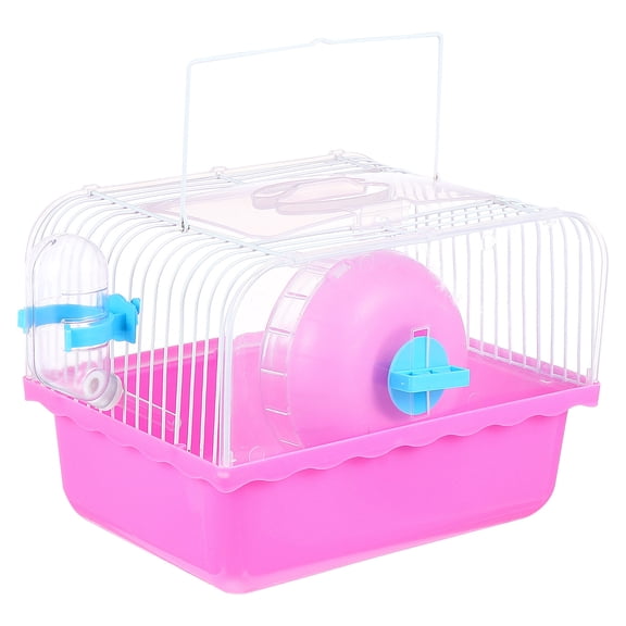 Zehuanyu Transparent Dog Carrier and Hamster Cage, 22x17cm, Rosy Small Pet Travel Carrier
