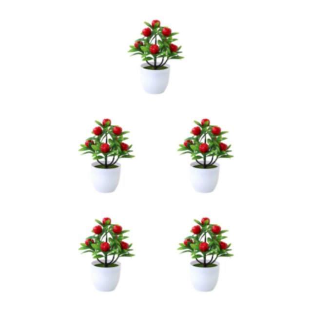 Justharion Wide Application Fake Potted Plants For Every Room In Home Designed For Any Room apples 5Set
