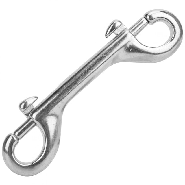 Gancho de Resorte de Doble Extreme de Acero inoxidable 316 Clip para Llavero Hebilla de Llavero Clip de Metal Resistente a la Corrosió de Alta Resistencia Plata 115