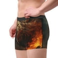 thumbnail image 2 of Yiaed Cool Flame Lion A Print Men's Soft Cotton Boxer Shorts Breathable Boxers Underwear Moisture-Wicking Underwear Stretch Boxer Briefs for Man-XX-Large, 2 of 5