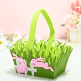 thumbnail image 4 of Dengmore Easter Gift Bucket Green Grass Portable Non-woven Bag Easter Decorations Happy Easter Fabric Baskets Decorative Cloth Organizer Storage Boxes for Home Office, Green, 4 of 9